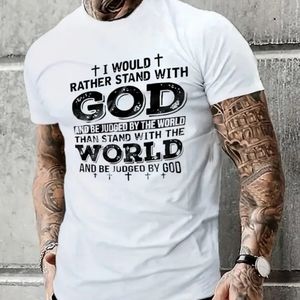 Brand New Men's "Stand With God" White T-shirt